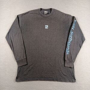 Vintage 90s Rusty Surfboards Shirt Mens Large Gray Long Sleeve Graphic